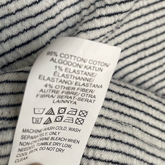 LUCKY BRAND Dress Women’s Medium Stripe Ruffle Bell Sleeve Knit Mini Shirt Dress - Picture 10 of 11